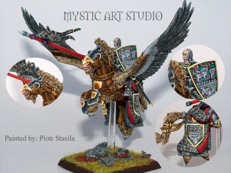 Bretonnian femme fatale on pegasus by Mystic Art Studio