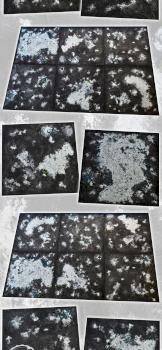 MODULAR 72x48 WINTER SNOW GAMEBOARD w40k, wfb scenery terrain by studiolevel