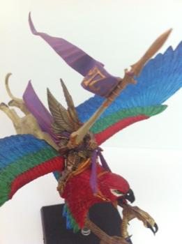 High Elf Noble on Griffon B by troglodytesrus