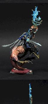 Chaos Tzeentch Battle Standard Bearer on Daemonic Mount by BloodyBeast.com