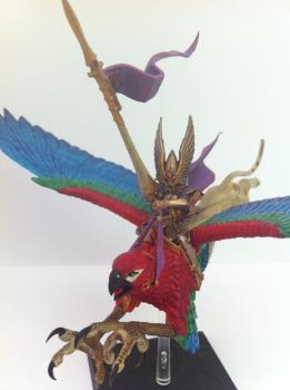High Elf Noble on Griffon A by troglodytesrus