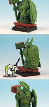 28mm scale Dwarf Lord Greenstuff Sculpture by Scibor