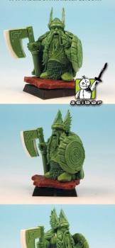 28mm scale Dwarf Lord Greenstuff Sculpture by Scibor