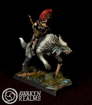 Wood Elf Spellweaver on wolf by Awaken Realms