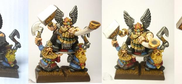Dwarf Lord Kazador with shieldbearers by Cnalle