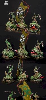 Chaos Nurgle Plague Raiders on Toads by slawek