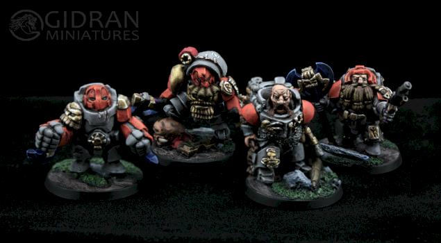 Sci-fi Dwarf Troll Hunters - painted by Gidran