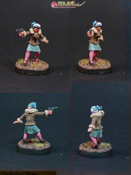 Gun Moll with Pistol by belminiart