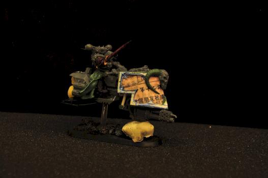 Luemas, Chaos sorcerer Lord on jetbike conversion by Sylvara