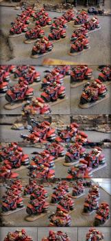 Space Marine Red Hunters Bikers & Chapter Master by Runic