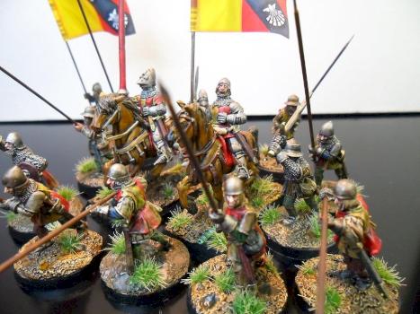28mm Lion Rampant Sir Ralph Eure and retinue. by avalonindustries2040