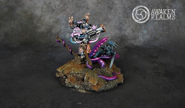 Slaanesh Noise Marine diorama by Awaken Realms