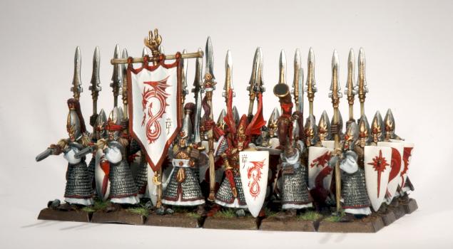 Caledorian High Elf spearmen by Elfhead
