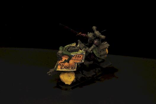 Luemas, Chaos sorcerer Lord on jetbike by Sylvara