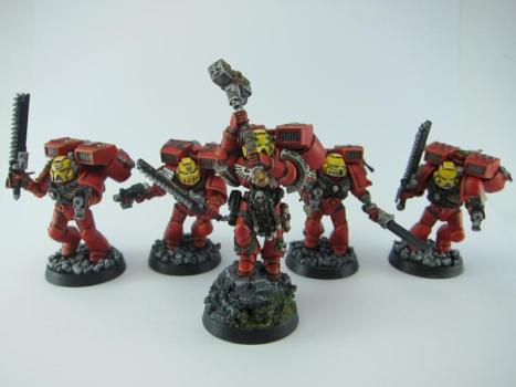 Blood Angels Jumpack Assault Squad by BlueDorian