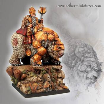 Dwarf King on War Bear by Scibor
