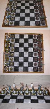 Warhammer Chess Table Hight Elves VS Dark Elves by peloso