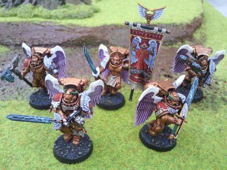 5 Sanguinary Guard Blood Angel Space Marines by rob22