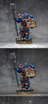 Blood Angels Librarian with book and staff by gimiak