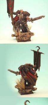 Converted Chaos Banner Bearer based onArchaon on foot by g.bax