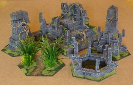 Lizardmen terrain set by Dragoncat