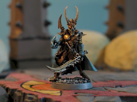 Dark eldar archon with incubi by Jodokast