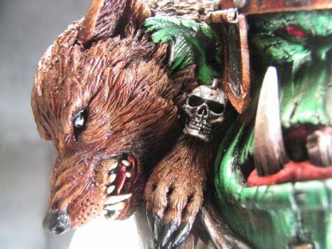 Ork Warboss wolfey pelt. by The Shine