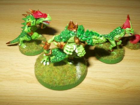 Lizardmen Blood Bowl players by m xiii