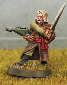 Imperial Guard, sergeant of Valhalla with laser pistol by Ravajaxe