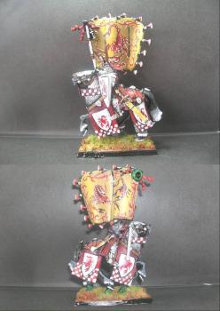 Bretonnian Knight of Red Scorpion (Standard Bearer) by tinman755