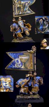 Warhammer Bretonnian Lord with Standard by rene