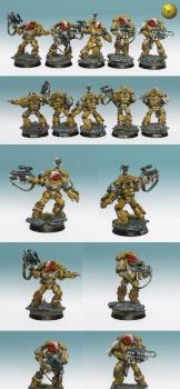 Imperial Fist Sternguard Squad by nels0nmac
