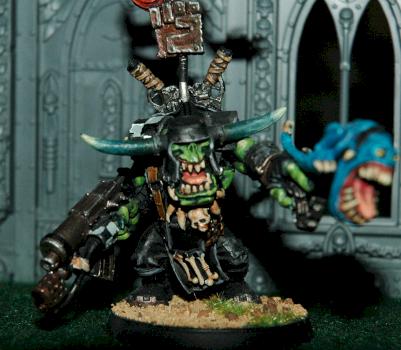 Ork Warboss with Attack Squig by Neon Sky