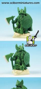 28mm scale Dwarf Lord Greenstuff Sculpture by Scibor