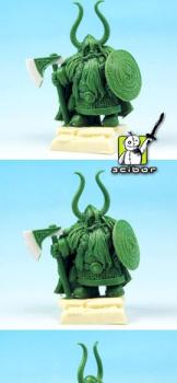 28mm scale Dwarf Lord Greenstuff Sculpture by Scibor