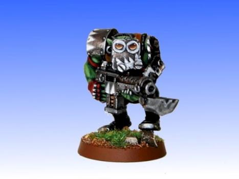 Ork with self-built mask and armor #1 by DonUlfo