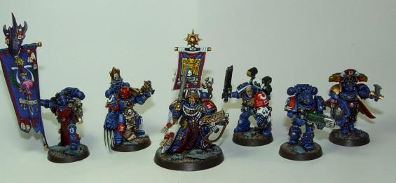 Ultramarines 3rd Company Command Squad by cyphercodicer1983