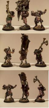 Blood Bowl Nurgle team sideline figures by Xcorac
