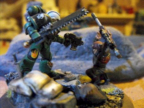 Space marine V Traitor by deth67
