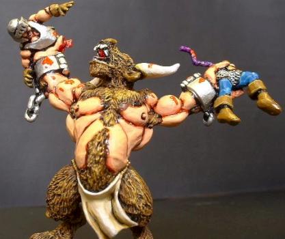 Minotaur & victim by den