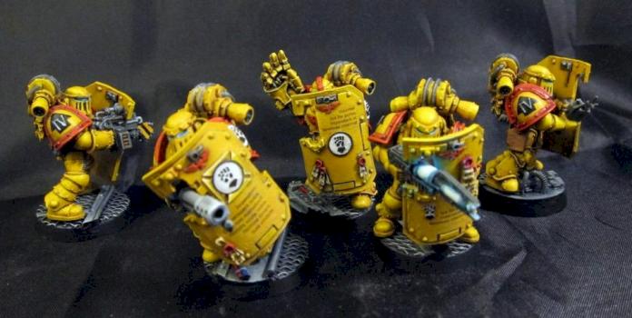 Imperial fists boarding squad by Plebicidal