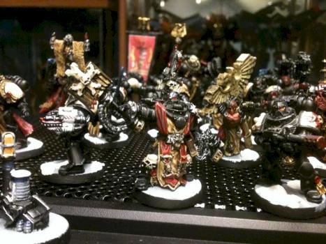 Chaplain Grimaldus and his Templar brothers by JinTek