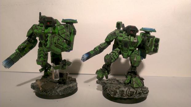 Tau XV89 battle suit's by TheDarkApostle