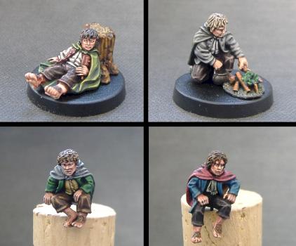 Hobbits - Frodo, Sam, Merry and Pippin by Vaeroun