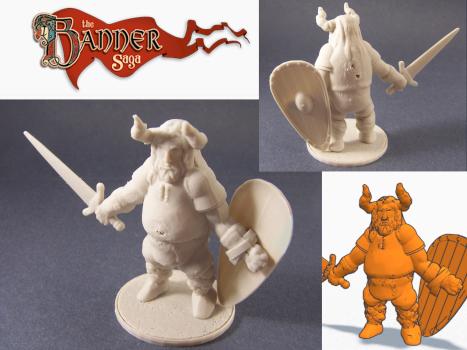 3D Printed Varl Shieldbanger (from Banner Saga) by Dutch Mogul