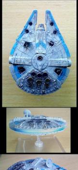 Star Wars X-wing Miniatures Millenium Falcon - Modified YT-1300 Custom Repaint by Dahlvash