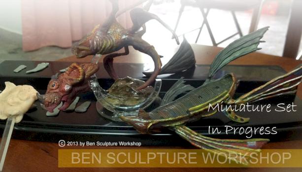 Sea Dragon Miniature Design Set by bensculpturework