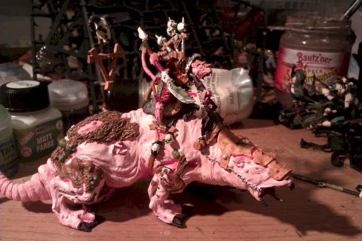 Skaven Kriegstreiber auf riesenratte by AutarchZ0