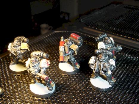 Black Templar Crusader LasFlame squad by JinTek