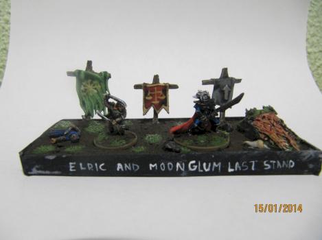 Elric and Moonglum last stand Diorama 15mm scale by karlosrolero